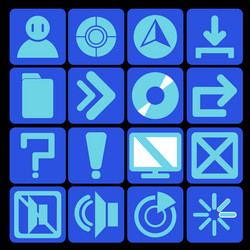 Icon technology blue vector