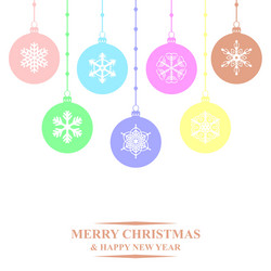 Xmas balls color vector