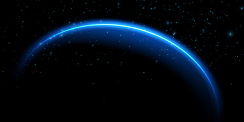 edge of a solar eclipse on black background vector