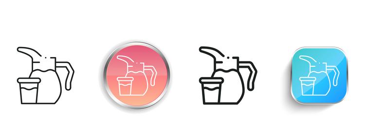 jar icon thin linear regular and button style vector image