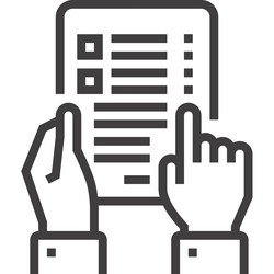 study program flat line web icon vector image