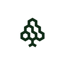 Simple tree logo design Royalty Free Vector Image