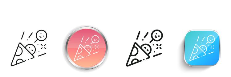 confetti icon thin linear regular and button vector image
