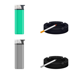 isolated object refuse and stop symbol set vector image