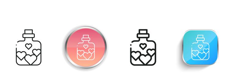 jar icon thin linear regular and button style vector image