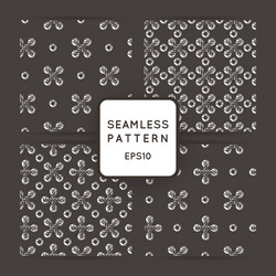 set of seamless patterns with crossed vector image