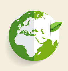 Earth in leaf Royalty Free Vector Image - VectorStock