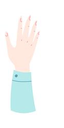 Hand flat icon greeting gesture Royalty Free Vector Image
