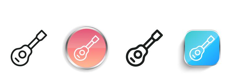 jarana icon thin linear regular and button style vector image