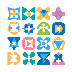 abstract geometric shapes and grids vector image