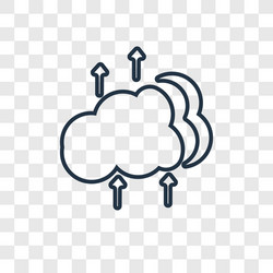 Cloud computing concept linear icon isolated vector