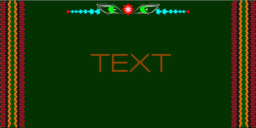 Frame for text with a pattern on bedouin fabric vector