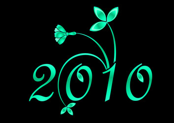 2010 year sign vector