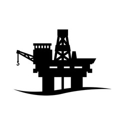 Oil rig in hand Royalty Free Vector Image - VectorStock