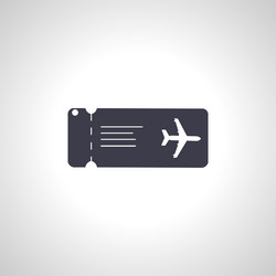Boarding pass icon aircraft plane ticket Vector Image