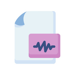 sound document file papge page wave single vector image