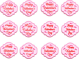 Valentines day greeting card template with vector