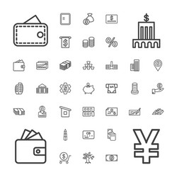 37 bank icons vector