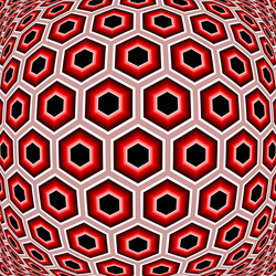 Design distorted hexagon geometric pattern vector