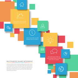 Diagonal infographic diagram with various vector