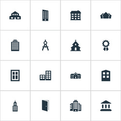 Set of simple structure icons vector