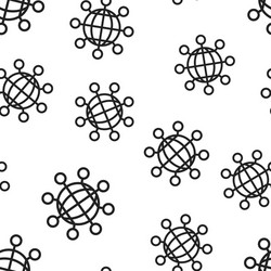 Sharing globe icon seamless pattern background vector