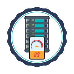 web hosting and data security design vector image