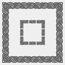 celtic pattern set for creating frames and border vector image