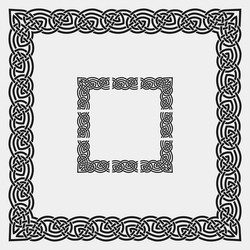 Celtic pattern set for creating frames and border vector