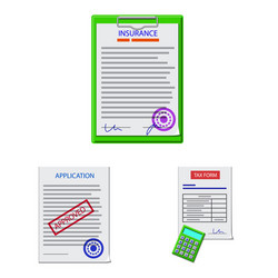 design of form and document icon set vector image