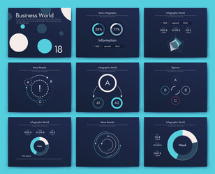 Infographic brochure elements for business vector