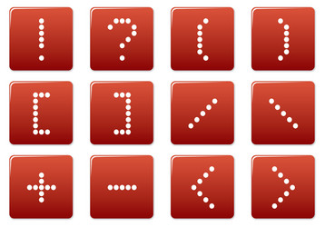 matrix symbol square icons vector