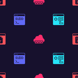 Set browser setting code terminal web vector