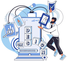 Ux design metaphor user experience method vector