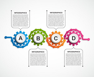 abstract gears infographic design element vector image