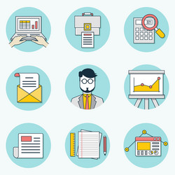 Data Analytics Icon Set vector image