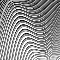 Design monochrome parallel waving lines background vector