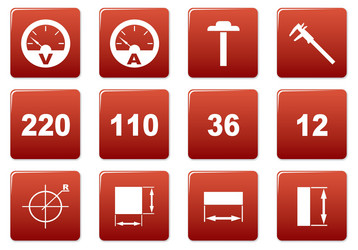 Gadget square icons vector