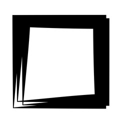 random square contour frame border element vector image