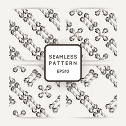 Set of seamless patterns with crossed vector