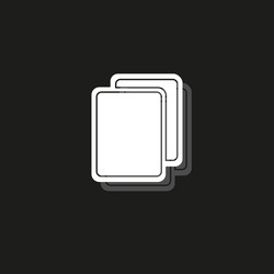 copy or duplicate document icon - web page symbol vector image