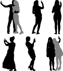Couple Taking a Selfie Vector Image