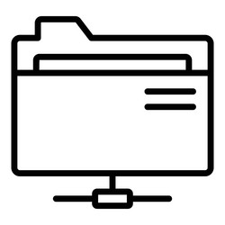 network folder icon user interface as a simple vector image