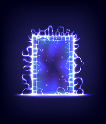 portal to another universe with lightning vector image