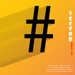 sharp flat modern web button with long shadow vector image