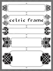 Frame in celtic style a an element of design vector