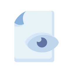 Preview document file paper page view eye single vector