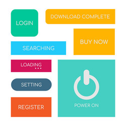 web and ui application color button icon vector image