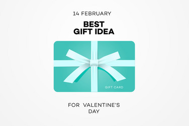 Best gift idea web banner for valentines day vector