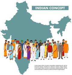 Indian Different People Group Traditional Clothes Vector Images (66)